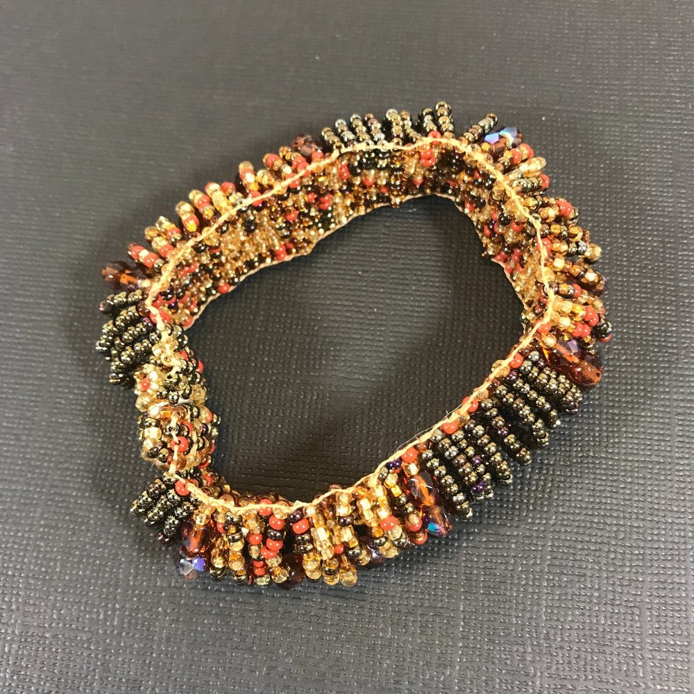 Hand Made Seed Bead looped strong magnetic close